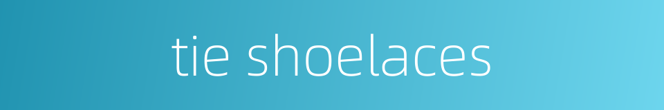 tie shoelaces的同义词