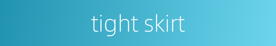 tight skirt的同义词