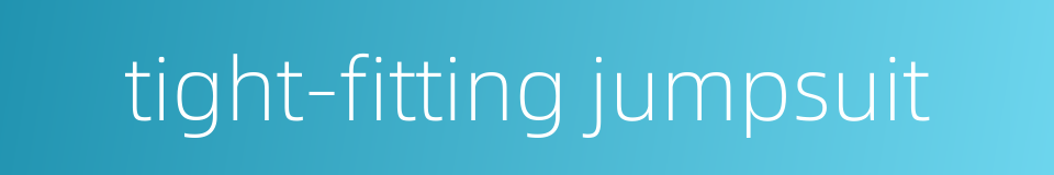 tight-fitting jumpsuit的同义词