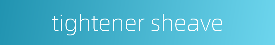 tightener sheave的同义词