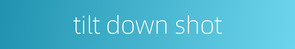 tilt down shot的同义词