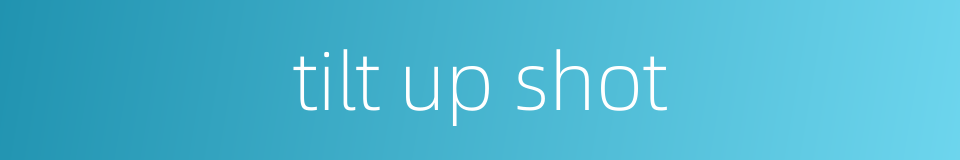 tilt up shot的同义词