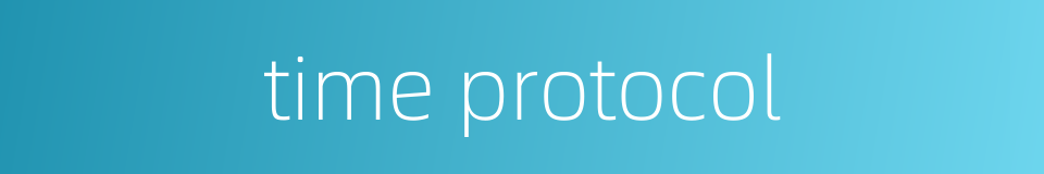time protocol的同义词