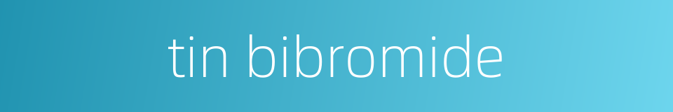 tin bibromide的同义词