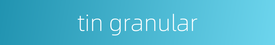tin granular的同义词