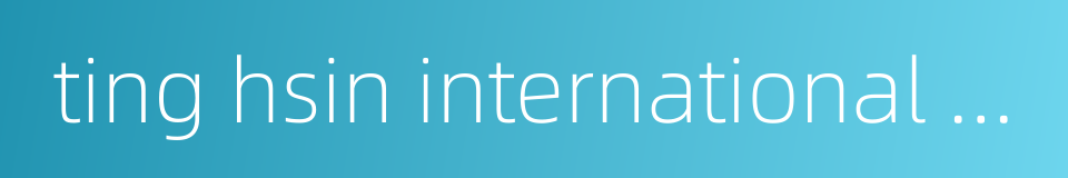 ting hsin international group的同义词