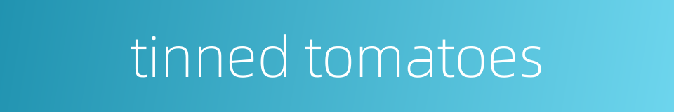 tinned tomatoes的同义词