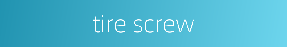 tire screw的同义词