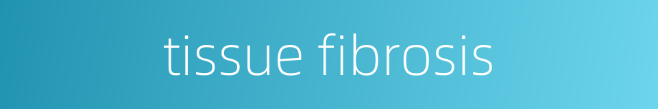 tissue fibrosis的同义词