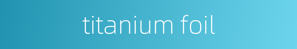 titanium foil的同义词