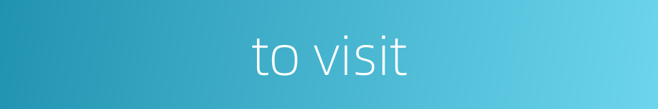 to visit的同义词