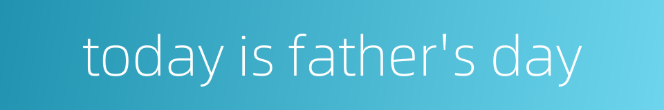 today is father's day的同义词