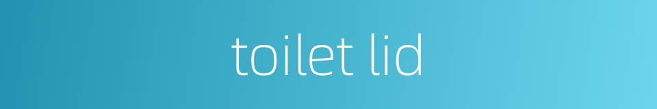 toilet lid的同义词