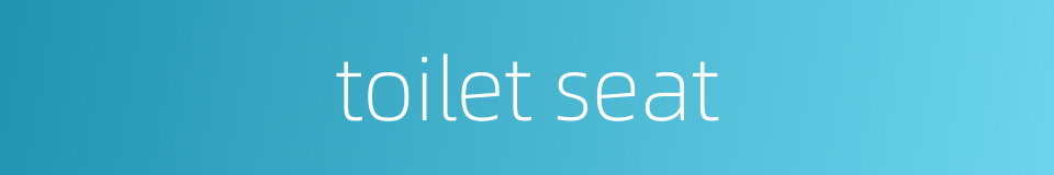 toilet seat的同义词