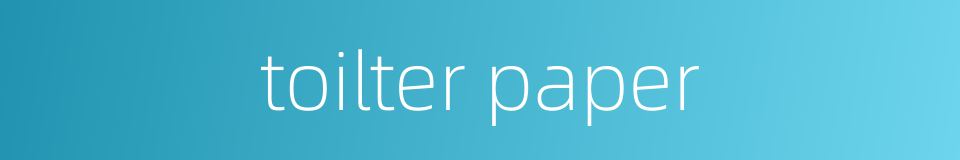 toilter paper的同义词