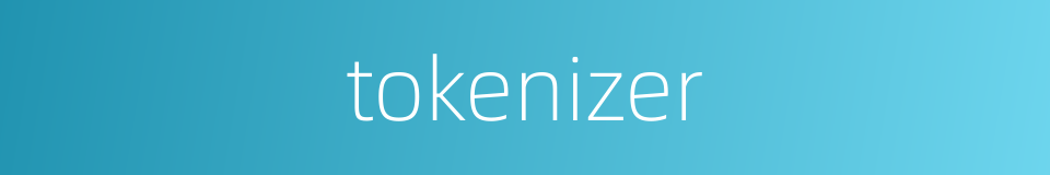 tokenizer的同义词