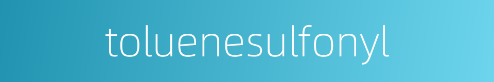 toluenesulfonyl的同义词