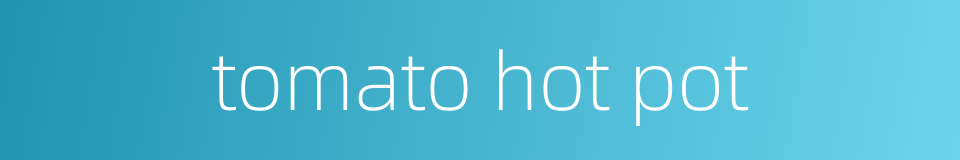 tomato hot pot的同义词