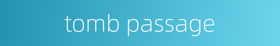 tomb passage的同义词