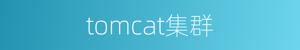 tomcat集群的同义词