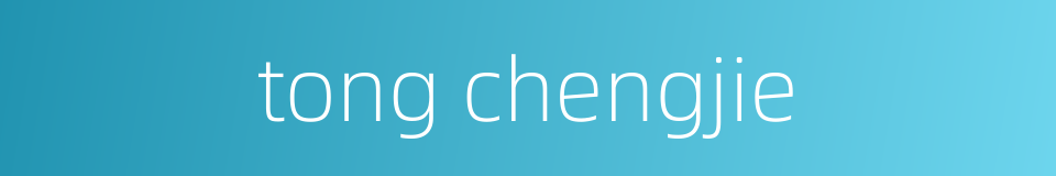 tong chengjie的同义词
