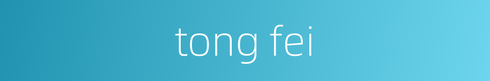 tong fei的同义词