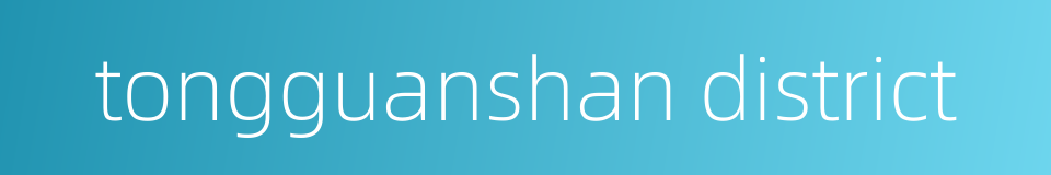 tongguanshan district的同义词