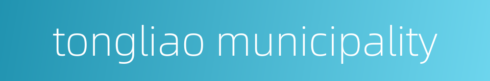 tongliao municipality的同义词