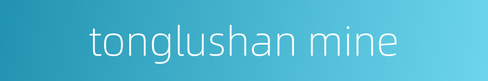 tonglushan mine的同义词
