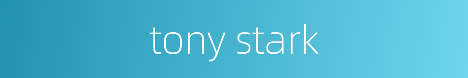 tony stark的同义词
