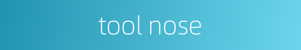 tool nose的同义词