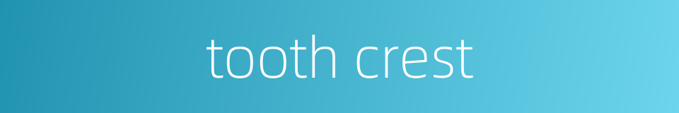 tooth crest的同义词