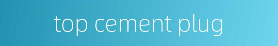top cement plug的同义词