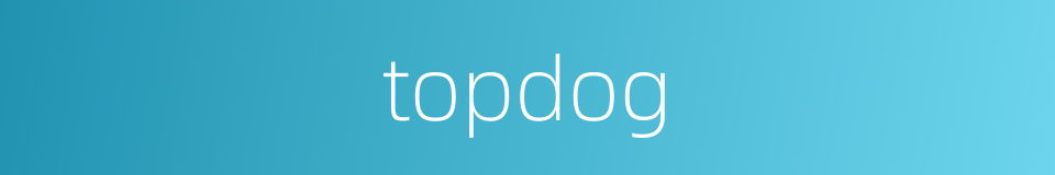 topdog的同义词
