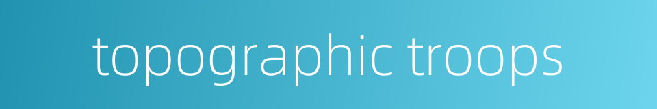 topographic troops的同义词