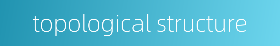 topological structure的同义词