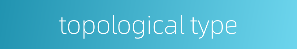 topological type的同义词