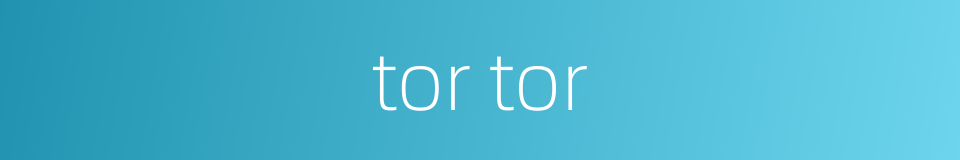 tor tor的同义词