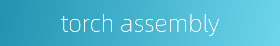 torch assembly的同义词