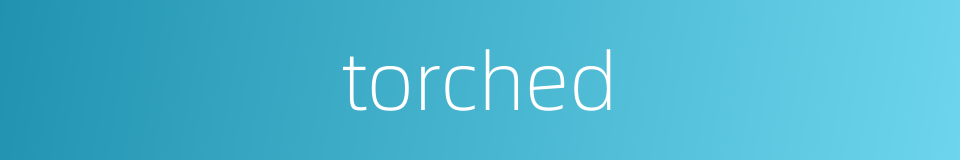 torched的同义词