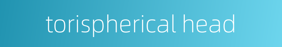 torispherical head的同义词