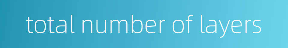 total number of layers的同义词