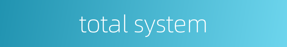 total system的同义词