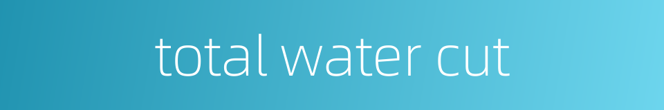 total water cut的同义词