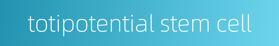 totipotential stem cell的同义词