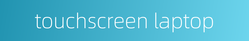 touchscreen laptop的同义词