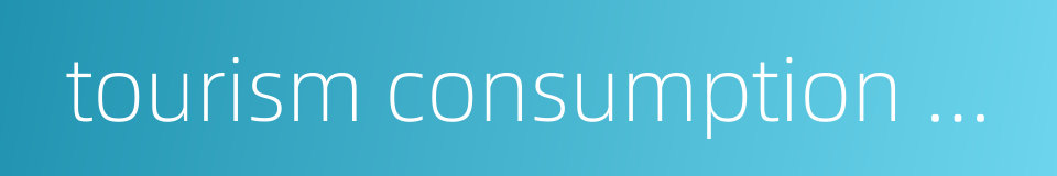 tourism consumption behavior的同义词