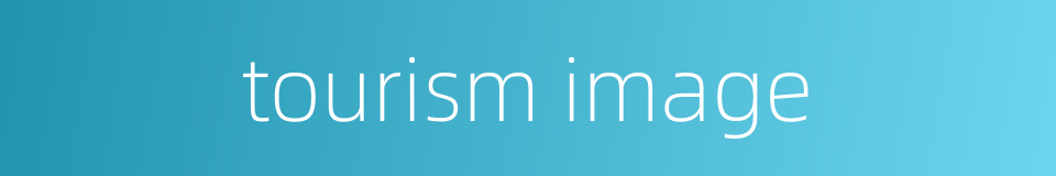 tourism image的同义词