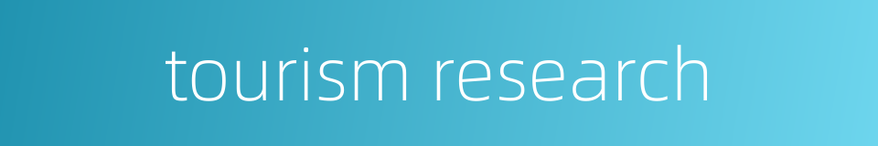 tourism research的同义词