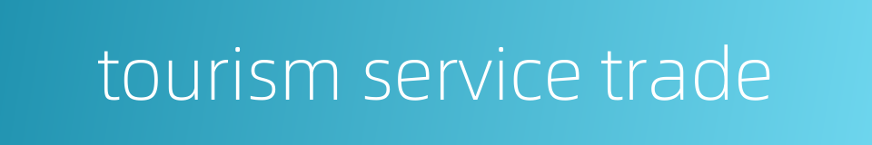 tourism service trade的同义词